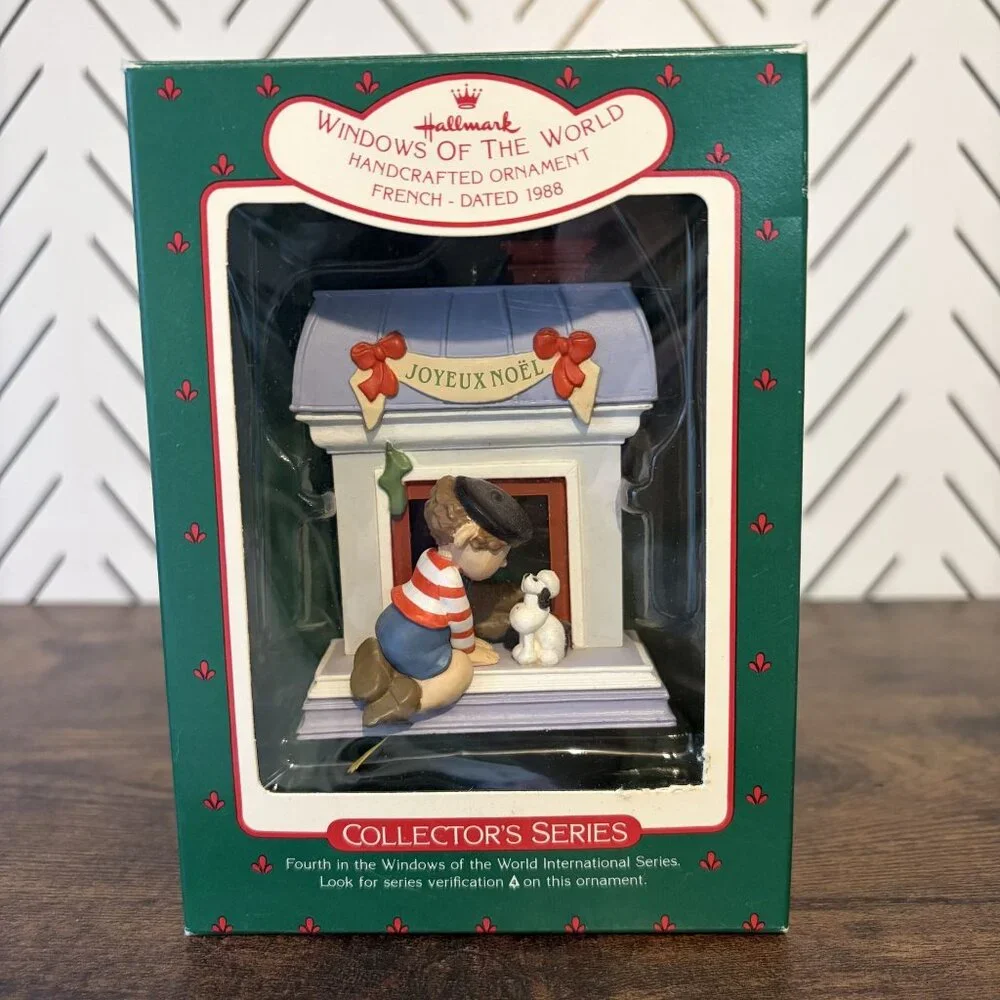 Hallmark Windows of the World 1988 Joyeux Noël French Ornament Collectors Series